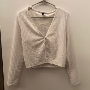 Basic white cardigan